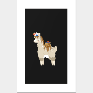 Pancake Stack Llama Posters and Art